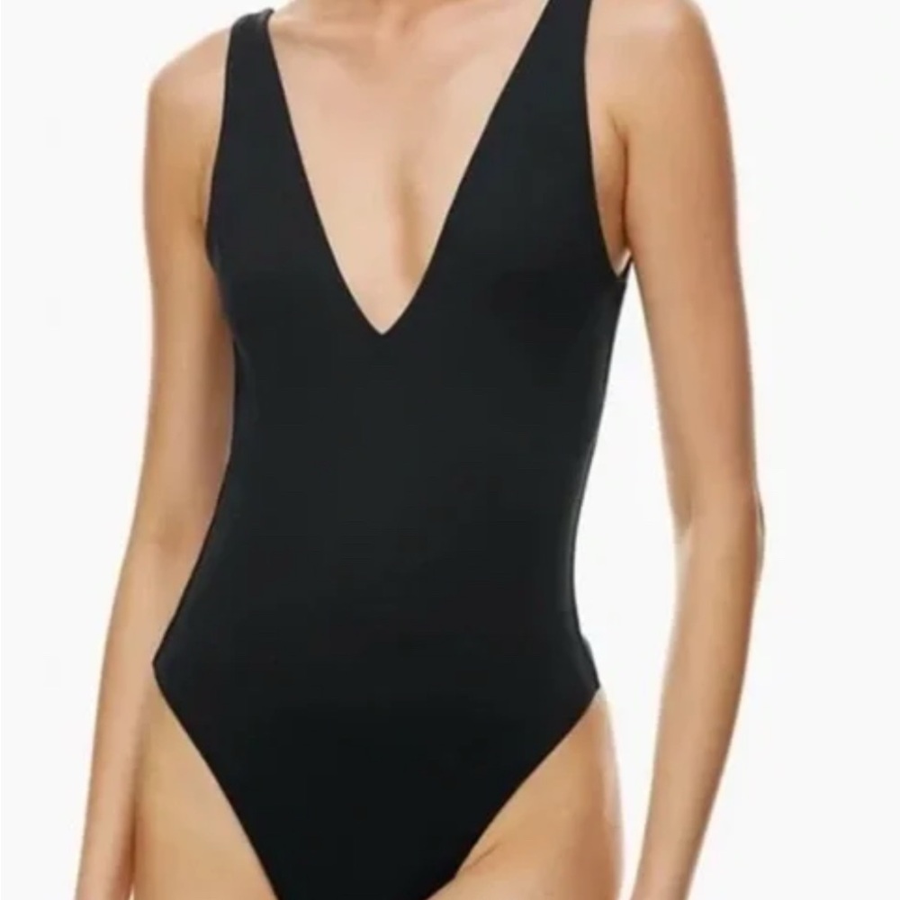 Black V-Neck Bodysuit - Aritzia